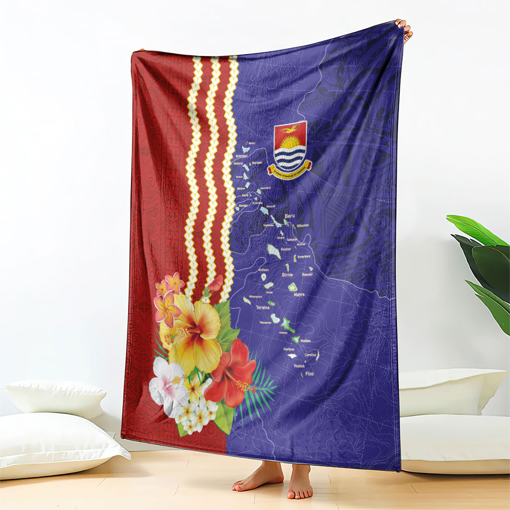 Kiribati Heritage Blanket Map of the Islands and Polynesia Pattern LT03 - Polynesian Pride