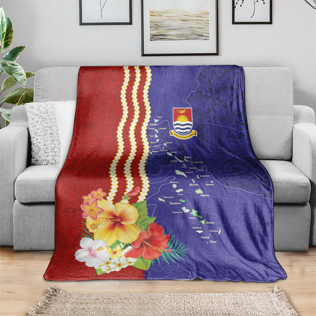 Kiribati Heritage Blanket Map of the Islands and Polynesia Pattern LT03 - Polynesian Pride