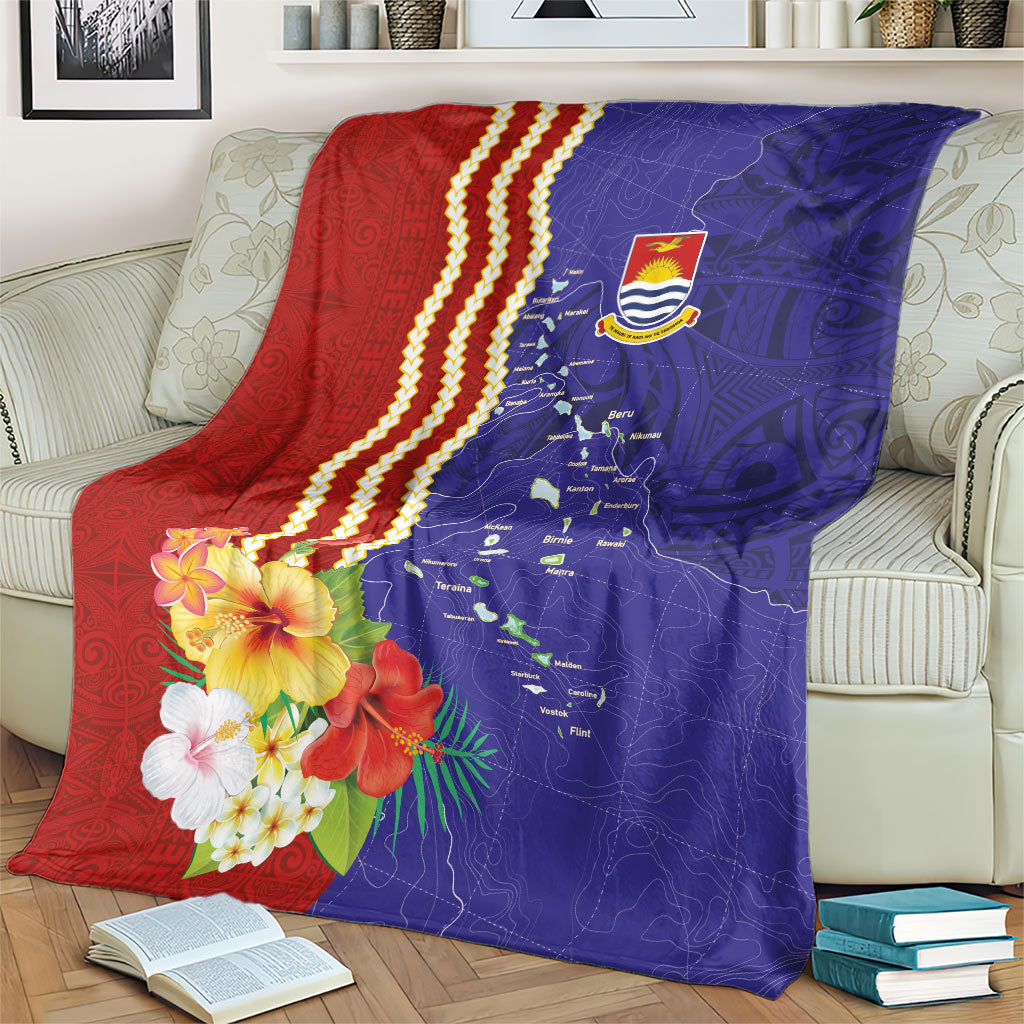 Kiribati Heritage Blanket Map of the Islands and Polynesia Pattern LT03 - Polynesian Pride