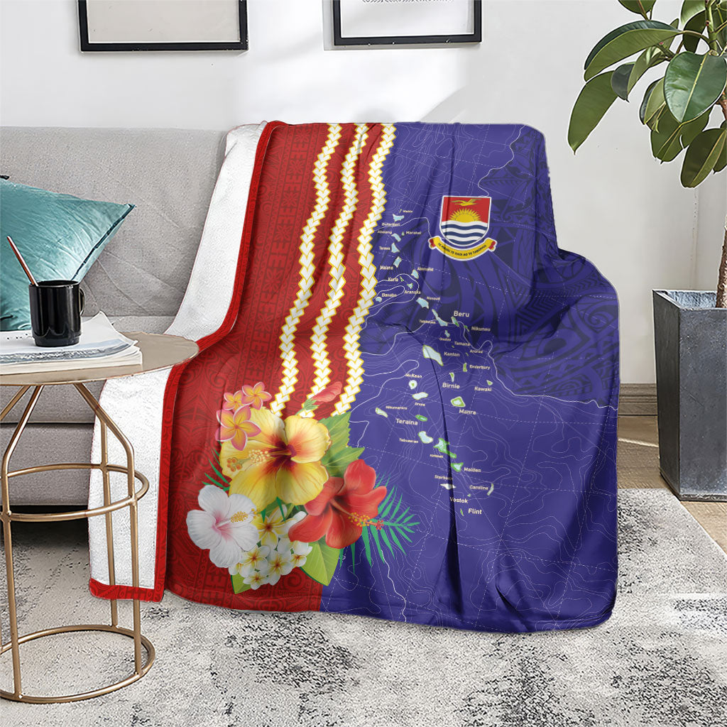 Kiribati Heritage Blanket Map of the Islands and Polynesia Pattern LT03 - Polynesian Pride