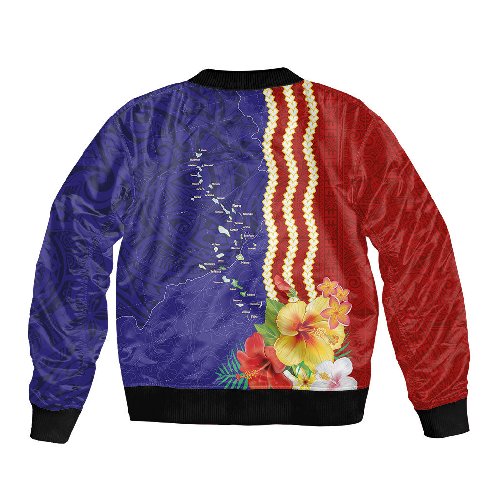 Kiribati Heritage Bomber Jacket Map of the Islands and Polynesia Pattern LT03 - Polynesian Pride