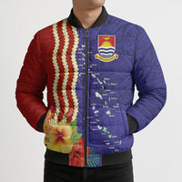 Kiribati Heritage Bomber Puffer Jacket Map of the Islands and Polynesia Pattern LT03 - Polynesian Pride