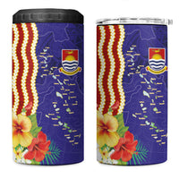 Kiribati Heritage 4 in 1 Can Cooler Tumbler Map of the Islands and Polynesia Pattern LT03 One Size: 16 oz Multicolor - Polynesian Pride