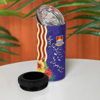 Kiribati Heritage 4 in 1 Can Cooler Tumbler Map of the Islands and Polynesia Pattern LT03 - Polynesian Pride