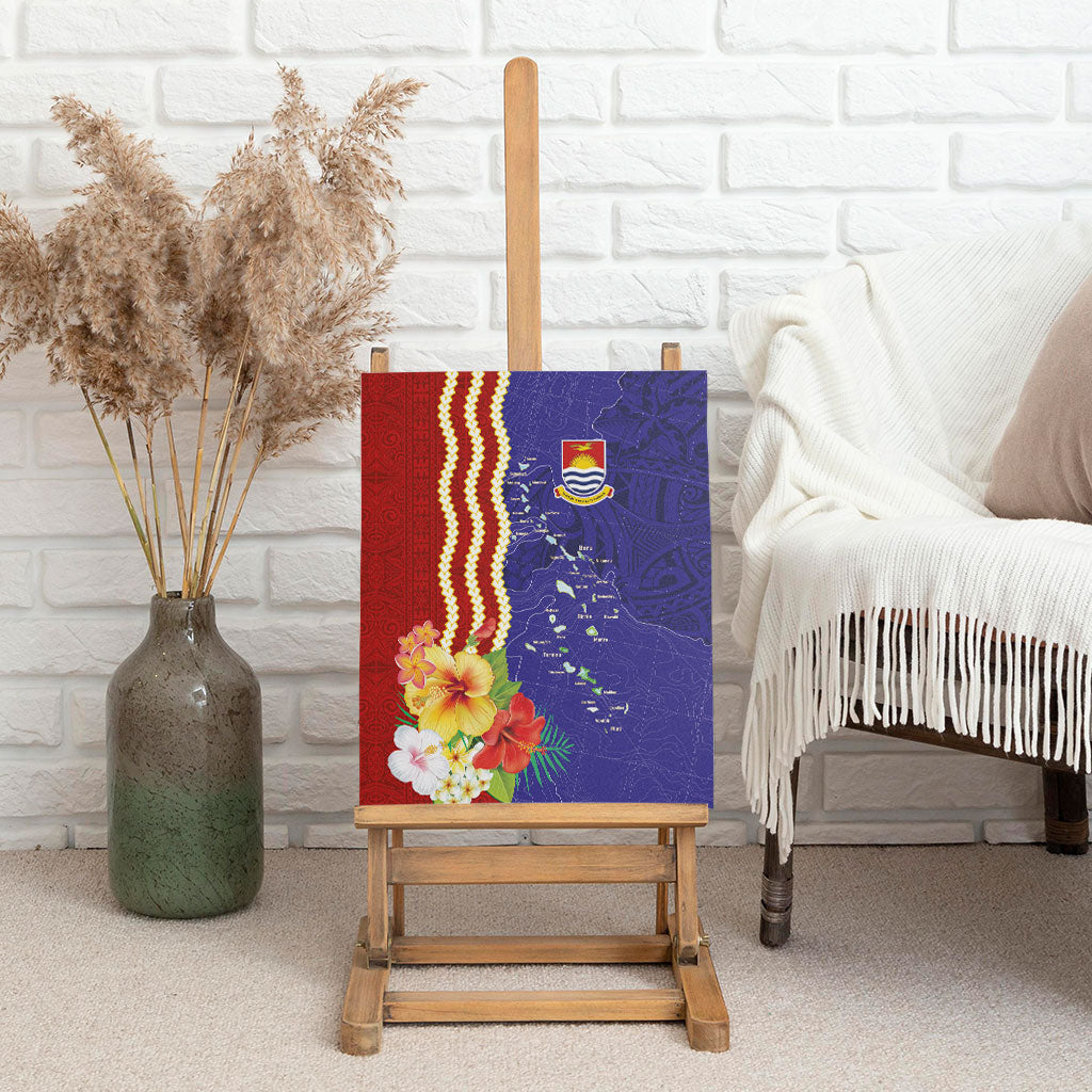Kiribati Heritage Canvas Wall Art Map of the Islands and Polynesia Pattern LT03 - Polynesian Pride