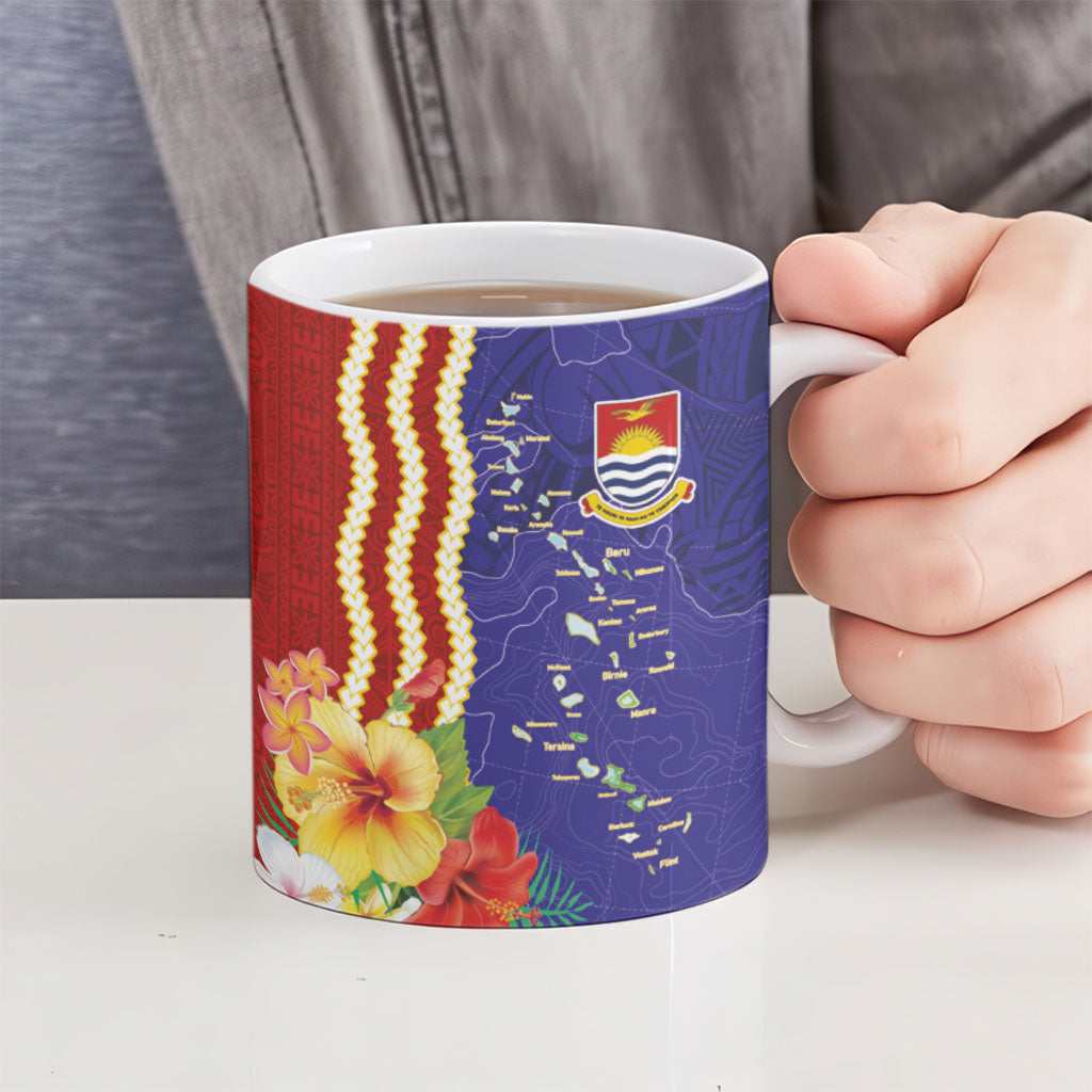 Kiribati Heritage Ceramic Mug Map of the Islands and Polynesia Pattern LT03 - Polynesian Pride