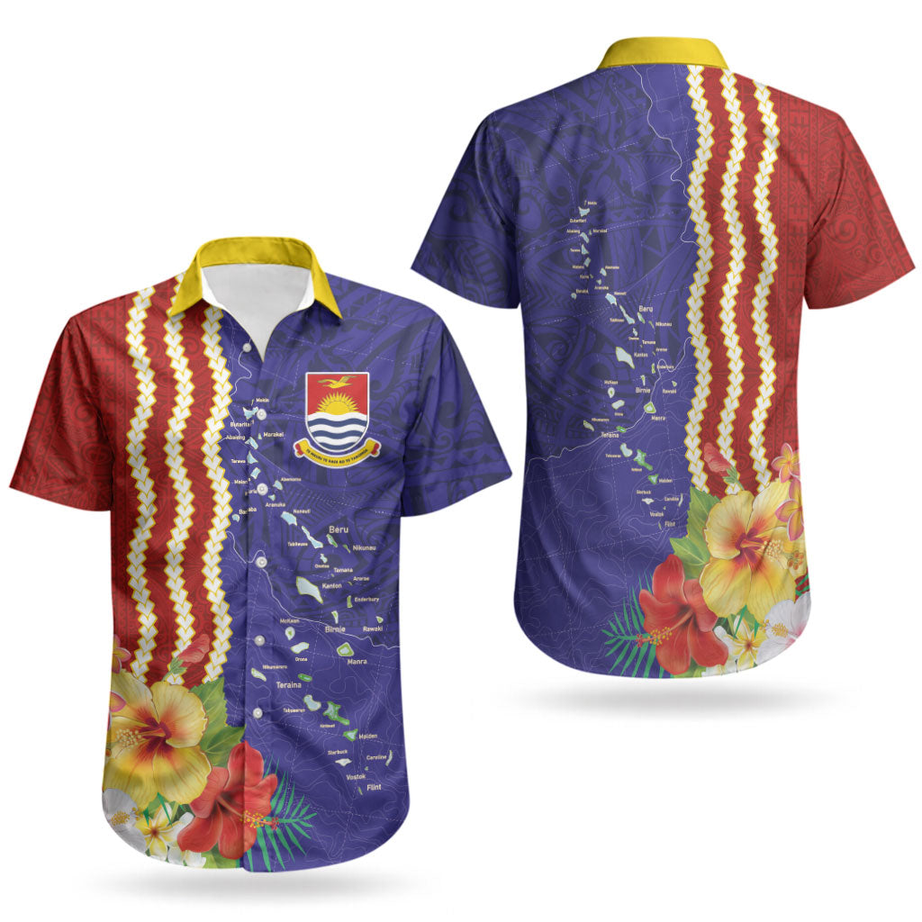 Kiribati Heritage Couples Matching Tank Maxi Dress and Hawaiian Shirt Map of the Islands and Polynesia Pattern LT03 - Polynesian Pride