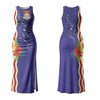 Kiribati Heritage Couples Matching Tank Maxi Dress and Long Sleeve Button Shirt Map of the Islands and Polynesia Pattern LT03 - Polynesian Pride