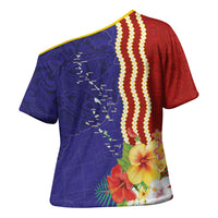 Kiribati Heritage Cross Shoulder Shirt Map of the Islands and Polynesia Pattern LT03 - Polynesian Pride