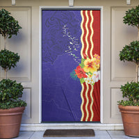 Kiribati Heritage Door Cover Map of the Islands and Polynesia Pattern LT03 Multicolor - Polynesian Pride
