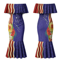 Kiribati Heritage Family Matching Mermaid Dress and Hawaiian Shirt Map of the Islands and Polynesia Pattern LT03 Mom's Dress Multicolor - Polynesian Pride