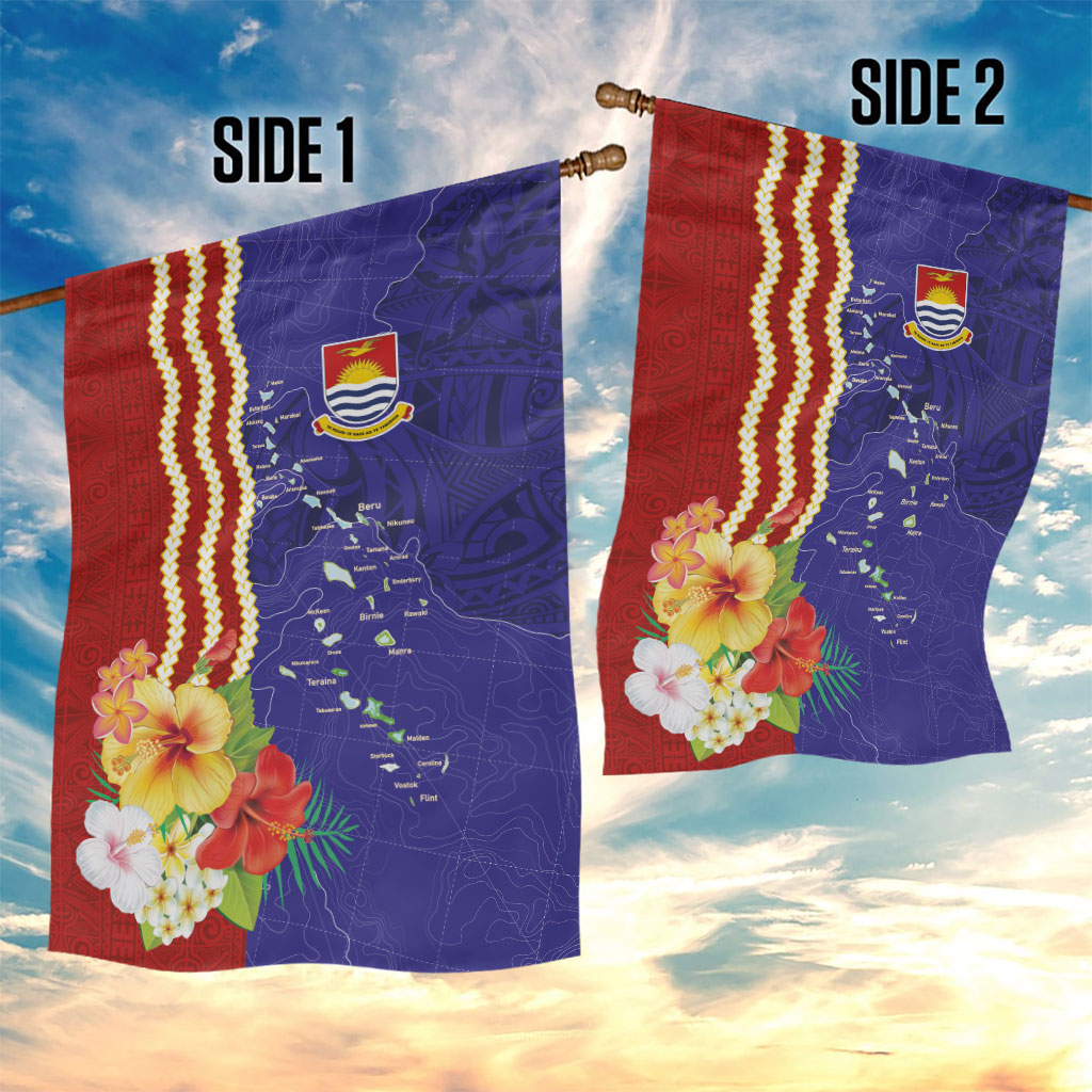 Kiribati Heritage Garden Flag Map of the Islands and Polynesia Pattern LT03 - Polynesian Pride