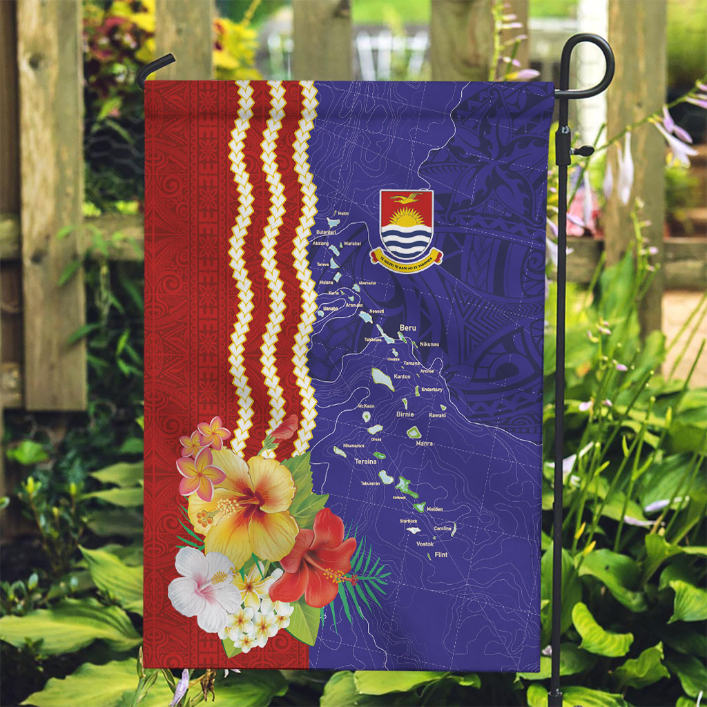 Kiribati Heritage Garden Flag Map of the Islands and Polynesia Pattern LT03 Garden Flag Multicolor - Polynesian Pride