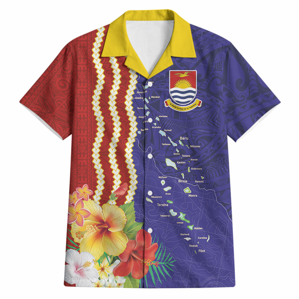 Kiribati Heritage Hawaiian Shirt Map of the Islands and Polynesia Pattern LT03 Multicolor - Polynesian Pride