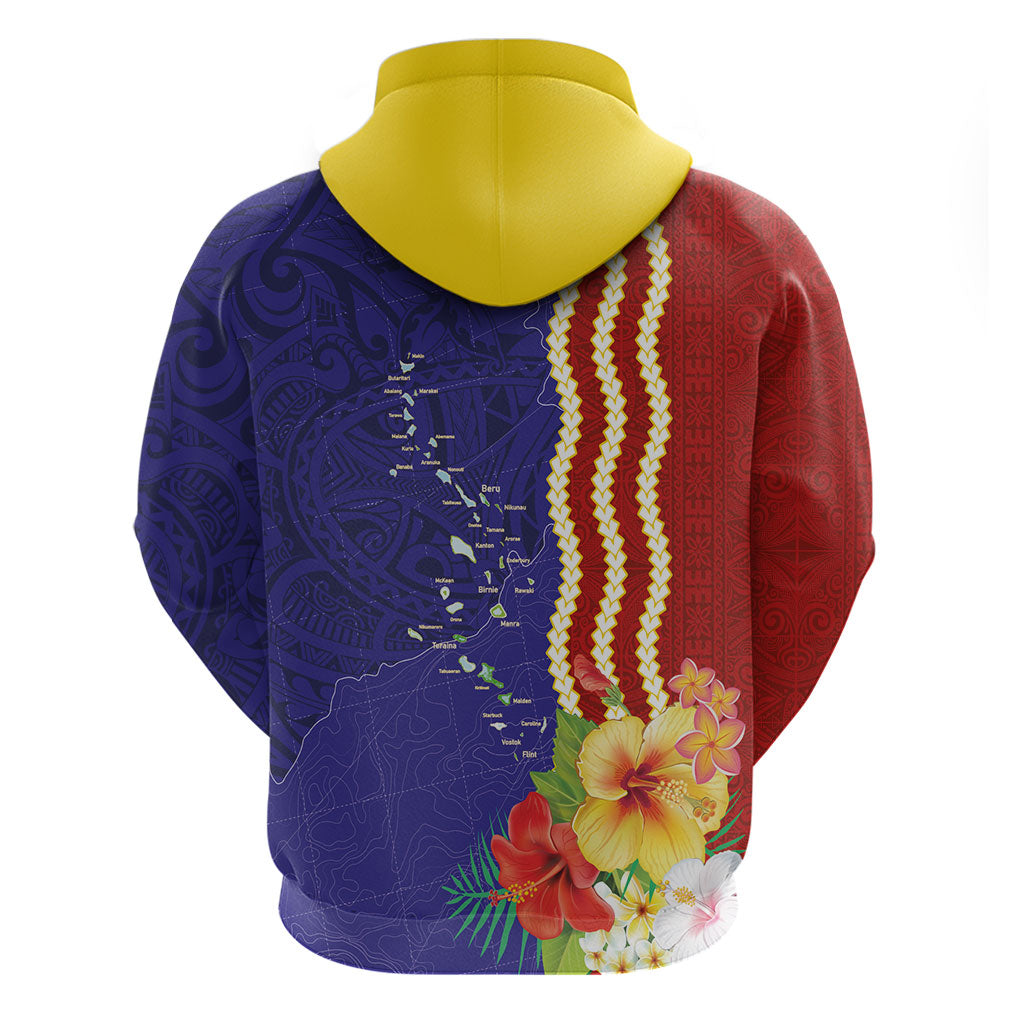 Kiribati Heritage Hoodie Map of the Islands and Polynesia Pattern LT03 - Polynesian Pride