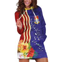 Kiribati Heritage Hoodie Dress Map of the Islands and Polynesia Pattern LT03 Multicolor - Polynesian Pride