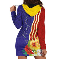 Kiribati Heritage Hoodie Dress Map of the Islands and Polynesia Pattern LT03 - Polynesian Pride