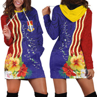 Kiribati Heritage Hoodie Dress Map of the Islands and Polynesia Pattern LT03 - Polynesian Pride