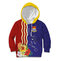 Kiribati Heritage Kid Hoodie Map of the Islands and Polynesia Pattern LT03 Hoodie Multicolor - Polynesian Pride
