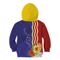 Kiribati Heritage Kid Hoodie Map of the Islands and Polynesia Pattern LT03 - Polynesian Pride