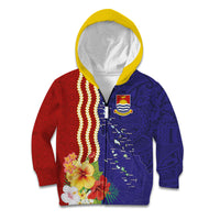Kiribati Heritage Kid Hoodie Map of the Islands and Polynesia Pattern LT03 Zip Hoodie Multicolor - Polynesian Pride