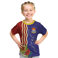 Kiribati Heritage Kid T Shirt Map of the Islands and Polynesia Pattern LT03 Multicolor - Polynesian Pride