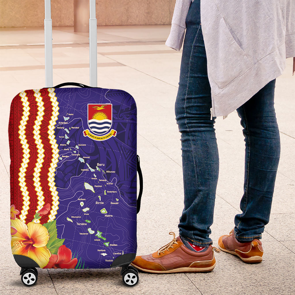 Kiribati Heritage Luggage Cover Map of the Islands and Polynesia Pattern LT03 Multicolor - Polynesian Pride