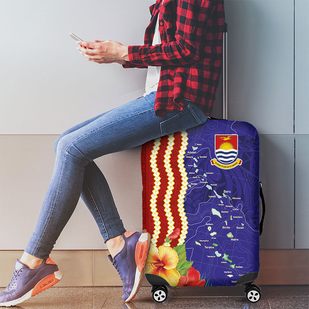 Kiribati Heritage Luggage Cover Map of the Islands and Polynesia Pattern LT03 - Polynesian Pride