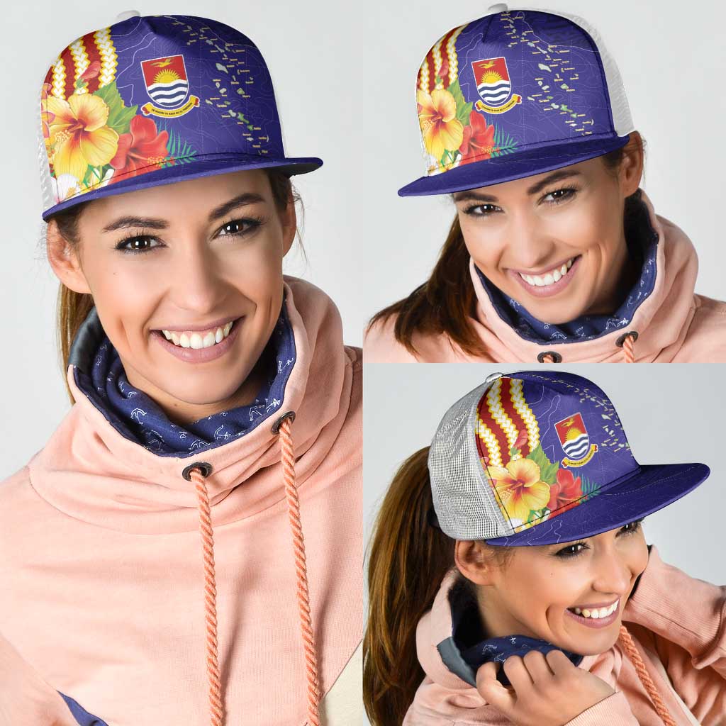 Kiribati Heritage Mesh Trucker Cap Map of the Islands and Polynesia Pattern LT03 - Polynesian Pride