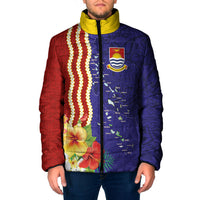 Kiribati Heritage Padded Jacket Map of the Islands and Polynesia Pattern LT03 Men Multicolor - Polynesian Pride