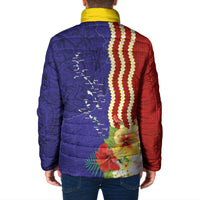 Kiribati Heritage Padded Jacket Map of the Islands and Polynesia Pattern LT03 - Polynesian Pride
