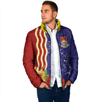 Kiribati Heritage Padded Jacket Map of the Islands and Polynesia Pattern LT03 - Polynesian Pride