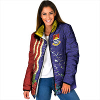 Kiribati Heritage Padded Jacket Map of the Islands and Polynesia Pattern LT03 Women Multicolor - Polynesian Pride
