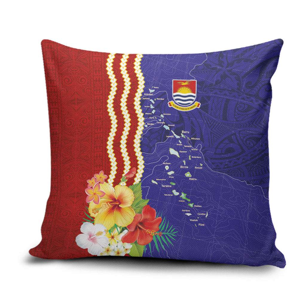 Kiribati Heritage Pillow Cover Map of the Islands and Polynesia Pattern LT03 Multicolor - Polynesian Pride