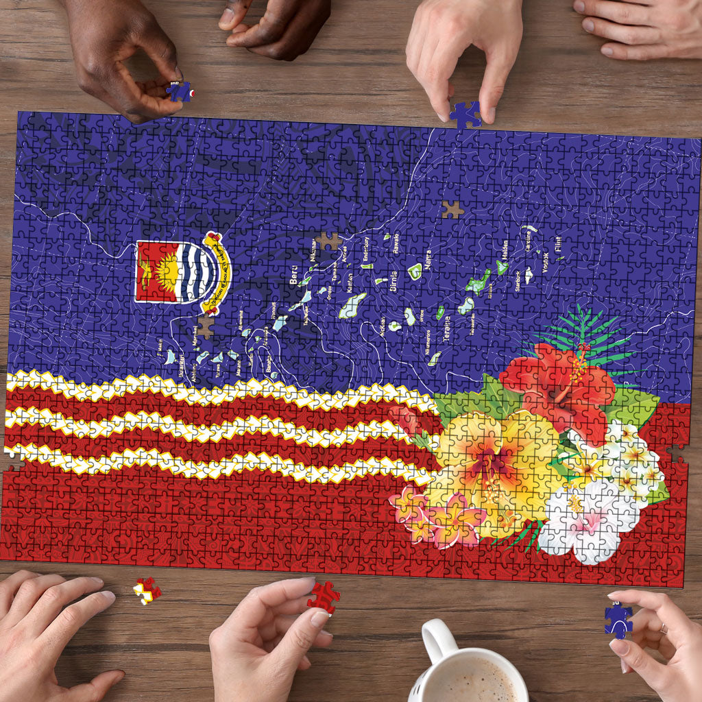 Kiribati Heritage Puzzle Map of the Islands and Polynesia Pattern LT03 - Polynesian Pride
