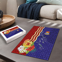 Kiribati Heritage Puzzle Map of the Islands and Polynesia Pattern LT03 - Polynesian Pride