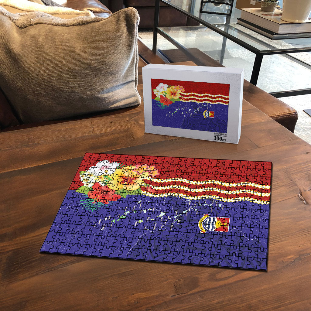 Kiribati Heritage Puzzle Map of the Islands and Polynesia Pattern LT03 - Polynesian Pride