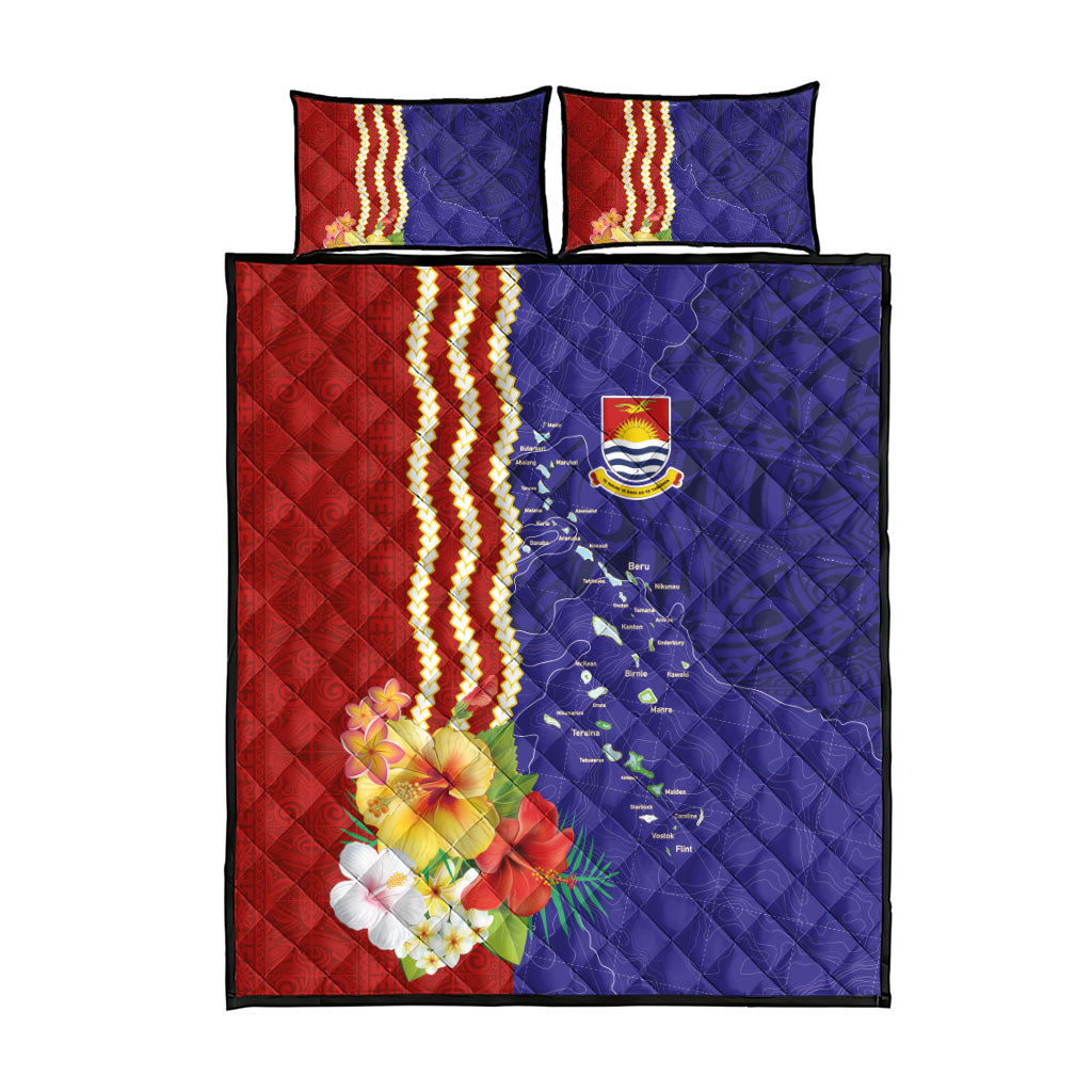 Kiribati Heritage Quilt Bed Set Map of the Islands and Polynesia Pattern LT03 - Polynesian Pride