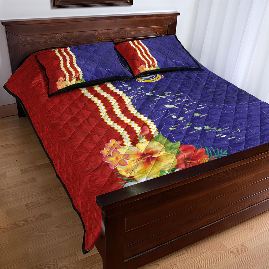Kiribati Heritage Quilt Bed Set Map of the Islands and Polynesia Pattern LT03 - Polynesian Pride