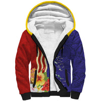 Kiribati Heritage Sherpa Hoodie Map of the Islands and Polynesia Pattern LT03 Unisex Multicolor - Polynesian Pride