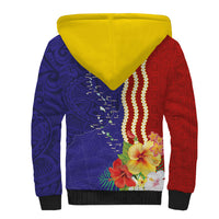 Kiribati Heritage Sherpa Hoodie Map of the Islands and Polynesia Pattern LT03 - Polynesian Pride