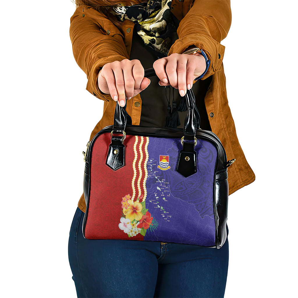 Kiribati Heritage Shoulder Handbag Map of the Islands and Polynesia Pattern LT03 One Size Multicolor - Polynesian Pride