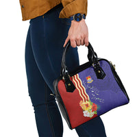 Kiribati Heritage Shoulder Handbag Map of the Islands and Polynesia Pattern LT03 - Polynesian Pride