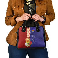 Kiribati Heritage Shoulder Handbag Map of the Islands and Polynesia Pattern LT03 - Polynesian Pride