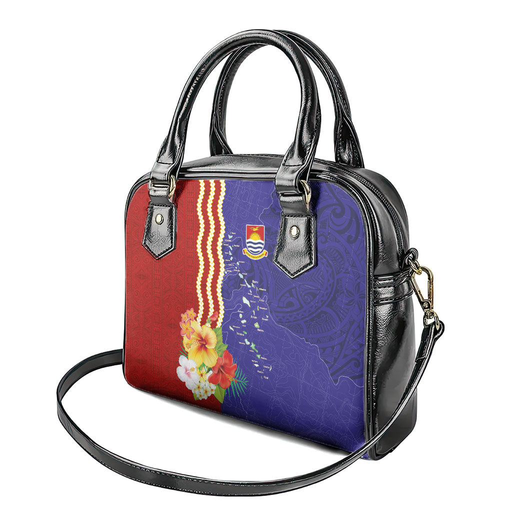 Kiribati Heritage Shoulder Handbag Map of the Islands and Polynesia Pattern LT03 - Polynesian Pride