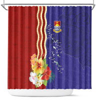 Kiribati Heritage Shower Curtain Map of the Islands and Polynesia Pattern LT03 Multicolor - Polynesian Pride