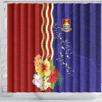 Kiribati Heritage Shower Curtain Map of the Islands and Polynesia Pattern LT03 - Polynesian Pride
