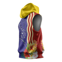 Kiribati Heritage Sleeveless Hoodie Map of the Islands and Polynesia Pattern LT03 - Polynesian Pride