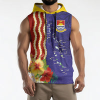 Kiribati Heritage Sleeveless Hoodie Map of the Islands and Polynesia Pattern LT03 - Polynesian Pride