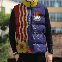 Kiribati Heritage Sleeveless Puffer Jacket Map of the Islands and Polynesia Pattern LT03 - Polynesian Pride